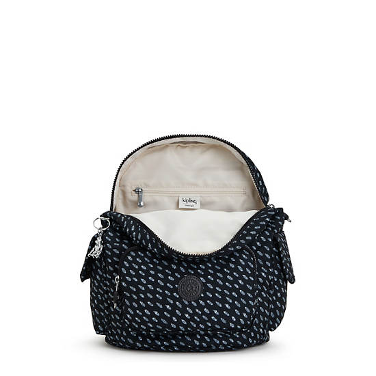 Kipling City Pack Small Printed Rygsække Sort | DK 1516HA